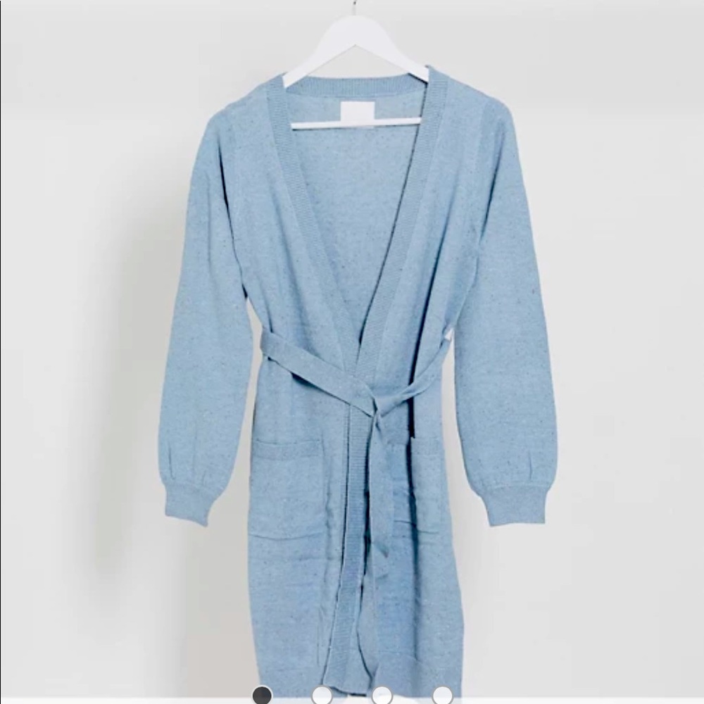 Mamalicious longline Cardigan blue heather